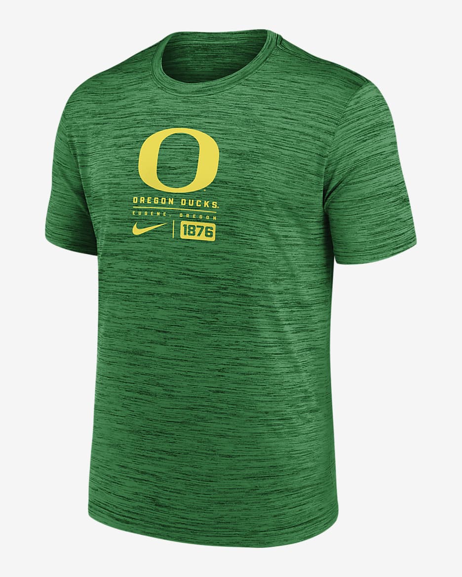 Oregon Ducks Campus Center Block Velocity Men s Nike Dri FIT College T Shirt. Nike